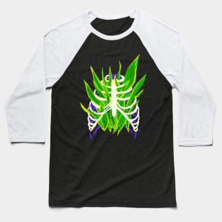 Snake plant and human rib cage sketch Baseball T-Shirt